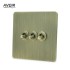 Avoir Brass Toggle Switch Brushed Light Switch Electrical Socket Outlets Intermediate Switches EU French Socket USB RJ45 CAT6