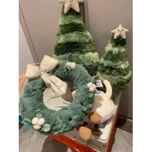 New Christmas jellycats Wreath Spruce Festival Decorations Soothing Dolls Holiday Birthday Gifts
