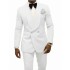 Custom Pour Hommes Made Groomsmen White Pattern Groom Tuxedos Shawl Lapel Suits 2PCS Wedding ( Jacket+Pants )Costume Homme W241216