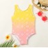 Lovely Summer Girls Brand One-Pieces Bikini Swimsuit Kids Toddler Bathing Suits Letters Printed Baby Girl Beach Swimwear Child Swimming Wear