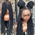 40 Dreadlocks Braided Wigs for Black Women With Baby Hair Synthetic Faux Locs Crochet Hair Pre Looped Braided Wig HD Lace Wigs C250922