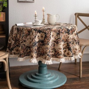 W220 American style floral jacquard tablecloth rectangular