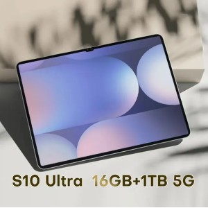S10 Ultra Large Screen Tablet with Built-in Camera - High Resolution Display & Bluetooth Keyboard Support