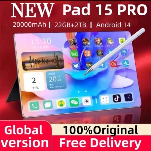 2025 Original Pad 15 Pro Tablet Android14 Snapdragon888 11Inch HD 22GB+2TB 20000mAh 5G Dual SIM Bluetooth WiFi GPS Tables