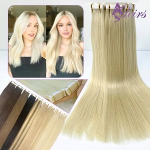 ADEIRS Tape in Hair Extensions Remy Human Hair Straight 100% Real Natural Hair Tape Invisible soft 16