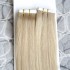 100g Remy Tape Hair Extensions 40pcs/lot 10-26inch Tape Human Hair Extension Straight Brazilian PU Skin Weft Hair (#27 Strawberry Blonde)