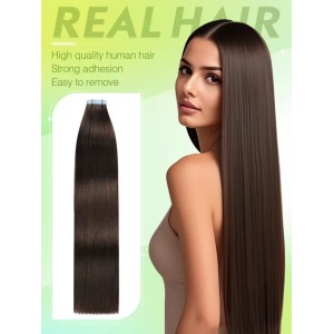 ViBESHiFT 12-24 Inch Skin Weft Hair Extensions Hair bundle Hair piece 100% Real Human Hair Tape In Hair Extensions 20pcs/40g/50g Natural