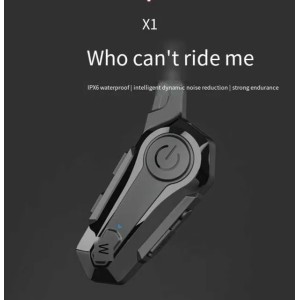 X1 Plus Bluetooth Intercom Motorcycle helmet bluetooth headset for 2 Rider intercomunicador Moto Interphone Headset Wireless z250303