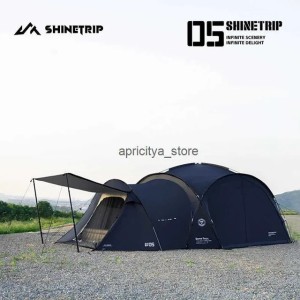 ShineTrip Outdoor Large Camping Sunshade Tent Family Travel Rain and Sunscreen Car Tent Expandable Space Camping Terrace Q250423