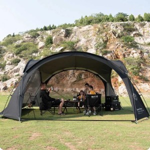 ShineTrip Outdoor Silver Coating Rainproof and Sunscreen PU3000MM Waterproof Camping Sun Tent Dome Q250423
