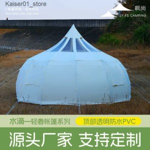Tents and Shelters Fengshang Water Drop Tent Mongolian yurt Outdoor Luxury Camping Camp Spherical Starry Sky Tent Hotel Rainproof and Sunshade z250328