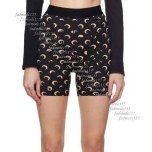 Designer Elastic Slimming T-shirt Ice Silk Sunscreen Moon Top Crescent Small Marine Women's Black Sports Shorts Set Wholesale 2025 b6 (Size Size Guide)