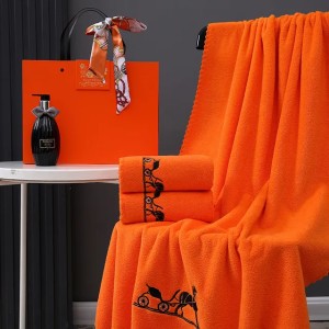 Luxury Towel Bath Towel Gift Box Three-Piece Set Annual Meeting Gift Embroidered Company Return Gift Customizable 250723