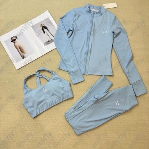 Yoga Sports Clothes Set Designer Womens Coat Vest Top Yoga Pants 2pcs 3pcs Luxury Tracksuits Lady Yoga Clothing Slim Fit Pants -12 DPD2509283 (Size Size Guide)