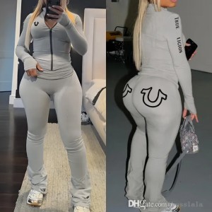 Designer Womens Tracksuits 2 Two Piece Set New Pattern Printed Long Slimming Tops And Pants Outfits For 2025 Spring Autumn (Size Size Guide)