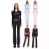 I am gia Womens Tracksuit Piece Set Designer Sports Suit For Women Flared Pants Zip-up Cap Long Sleeve High Quality Spring Top & Low Waist Micro Social (Size Size Guide)