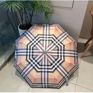 High quality Designer sun umbrella 2025 Luxury three fold automatic minimalist umbrella black rubber sun protection UV protection rain and sun umbrella box dust bag (PIC)