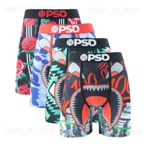 Underpants 4Pcs Sexy Men Underwear Boxers Cueca Male Panty Lingerie Men Underpants Boxershorts Plus Size Breathable Print Man Boxer Briefs T250319QB0I (Size Size Guide)