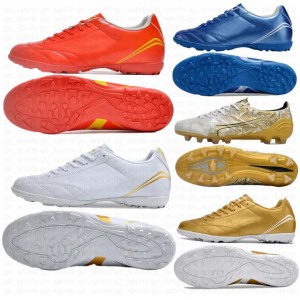 Men Brand Monarcida Ckassic TF Soccer Boots Waterproof Outdoor Lawn Clay Football Match Training Shoes Slip-On Lace-Up Sports Sneakers Alpha FG Soccer Shoes Size 39-45 (Size Size Guide)