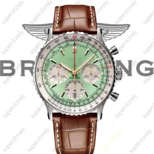 Designer Mens Briebreiting Watch Man Watch High Quality Navitime Chronograph Blue Dial Leather Bands Watch Movement Automatic/Quartz Watch C69bf