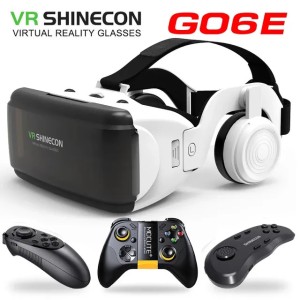 VR glasses Shinecon Pro Virtual reality 3D Goggle Cardboard headset virtual for smart phones Android 240618