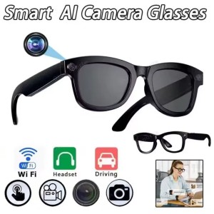 New AI Glasses 800W Pixel HD 1080P Smart Sunglasses AI Mini Camera for High-definition Photography Video Recording Voice Calls and Translation