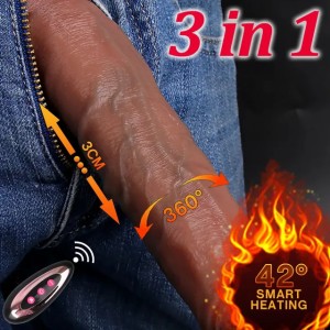 Vibrators Telescopic Rotation Vibrator Realistic dildo Sex Toys vibrator With Suction Cup Heating Penis Remote Control for Women 231018