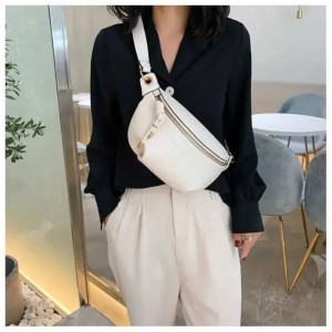 Women Waist Packs Leather Fanny Letter Belt Bags New Shoulder Wild Messenger Fashion Chest Crossbody Bag Bolsos Para Mujer Z240912