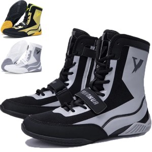 Wrestling shoes male Boxing Shoes Fighting Sanda Strength High Top Shoes light fighting Boots Weightlifting shoe Sneakers