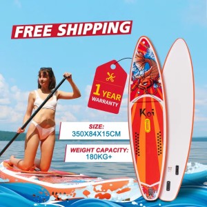 Buyers' PicksFEATH-R-LITE Surfboard Free Shipping inflatable stand up paddle board sup supboard paddleboard padel water sport ISUP with Pump Backpack Waterproof Bag Paddles