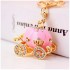 Keychain Favors Cinderella Pumpkin Carriage Key Chain White And Pink Color Gold Plated Alloy Ring Wedding Party Gift Drop Delivery , E Ot4Yg