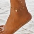 Anklets Summer Beach Beads Peach Heart Chain For Women Fashion Metal Gold Color Double Layer Barefoot Ankle Bracelets Anklets Summer Beach Beads Peach Heart Chain For Women Fashion Metal Gold Color Double Layer Barefoot Ankle Bracelets