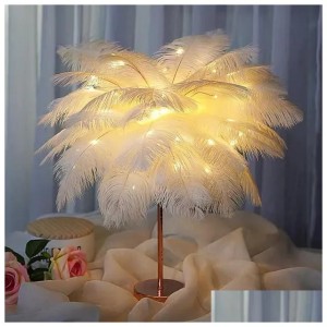 Wedding Decorations Ostrich Feather 2025Cm Party Festival Table Backdrops Home Drop Delivery Otram (20-25Cm)