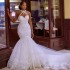 Mermaid Wedding Dresses Fishtail sexy light luxury wedding dress sleeveless V-neck suspender main dress backless plus size dress white lace waist cinching (Size Size Guide)