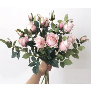 Wholesale Real Touch Artificial Rose Flower silk rose flowers artificial flower wedding flowers Wedding Decoration flowers 66cm height