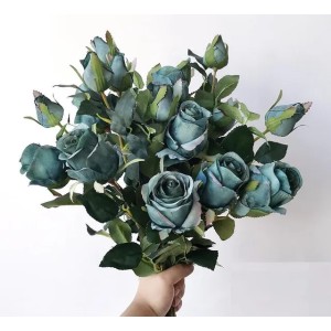 Wedding bouquet Wedding Decoration flowers 66cm height six colors Real Touch Artificial Rose Flower silk rose flower