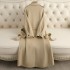 D5066 Double-faced cashmere coat for women 2024 autumn and winter new style over the knee Hepburn style temperament fashion high-end (Color 14 - Size Size Guide)