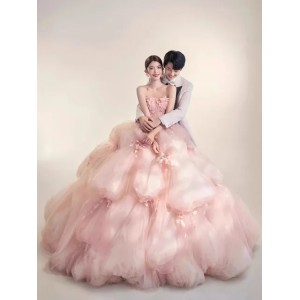 G691 Engagement dress high-end light luxury niche socialite temperament tube top dress (NO.1)