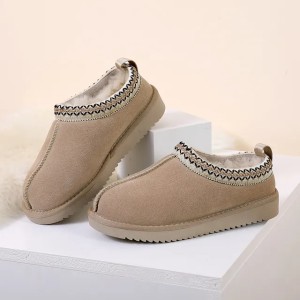 Buyers' Pickshot free shipping designer shoes Anti slip snow boots autumn and winter new style for wearing velvet toe cover semi trailer women's shoes black green brown (Size Size Guide)