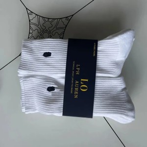 ralphly laurenn socks Men's Womens polos Socks Medium Length Cylinder Ralphly Letter Cotton Stocking Sports Casual Embroidered Socks 6 pairs/lot 552