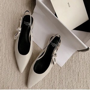 free shipping for new designer Dress Shoes New European and American retro pointed-toe shallow heel flat shoes (Size Size Guide)
