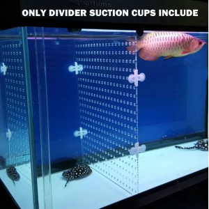 Aquariums Aquarium Acrylic Divider Full Holes With 4pcs Suction Cup Free For Betta Fish Guppies Tank Black Blue Clear 221011