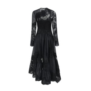 (24) Women's lace long-sleeved suspender skirt two-piece sweet and fresh dress