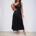 (149) Ladies summer new French style one shoulder oblique collar pleated hollow dress (149) Ladies summer new French style one shoulder oblique collar pleated hollow dress