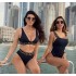 Womens Underwear Swimsuit Designers luxury two piece set black Mesh yarn dress Bikini Womens Swimwear Bathing Suit Sexy Bikinis