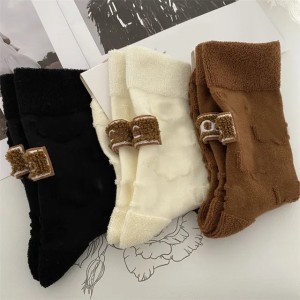 Autumn winter new anti weaving craft socks womens versatile snow boots cotton socks fashion trendy stockings for women sock CSD2410146