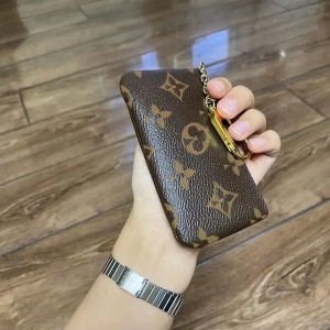 Designers wallets Women card holder small zippy wallets key coin purse Brown flower M62650 poke key chain Genuine Leather luxury men Designer Key pouch