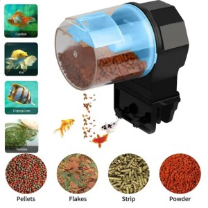 Automatic Fish Feeder: Moisture-Proof Electric Food Dispenser for Aquarium Use, Large Capacity