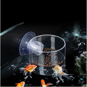 fish tank Feeding Ring Aquarium Suspensible Feeder Clear Acrylic Rectangle Shape Small Circle for Fish for Tank Floating Food