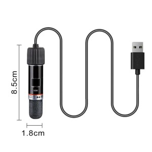Black Gold Sand Heater Explosion-proof Glass Tube Heater Efficient Mini Usb Aquarium Heater with for Small for Tropical (black)